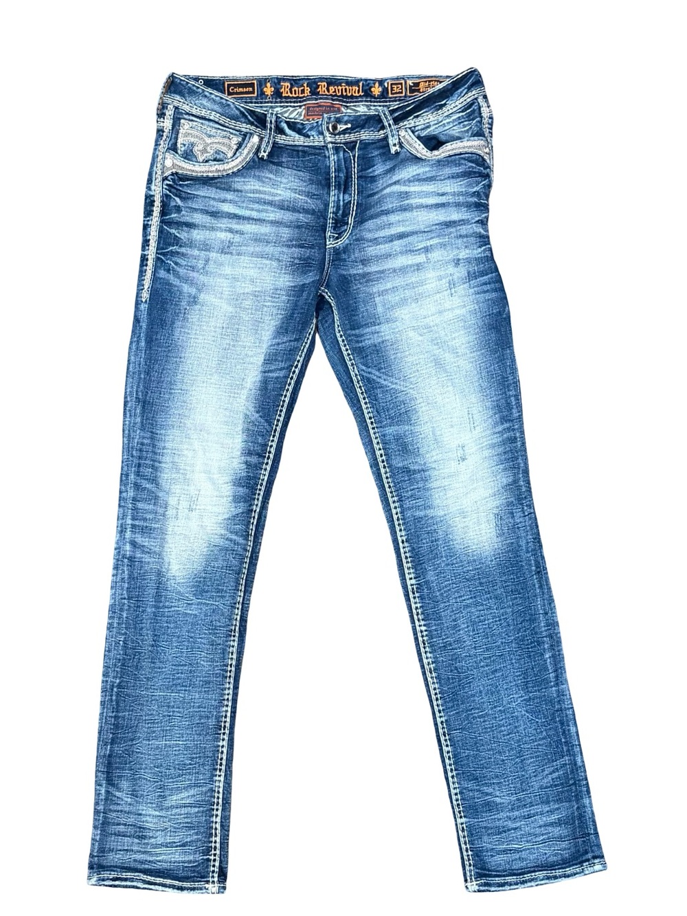 Rock Revival Women's Crimson Mid-Rise Straight Jean Exclusive to Buckle Size 32 - Picture 3 of 16